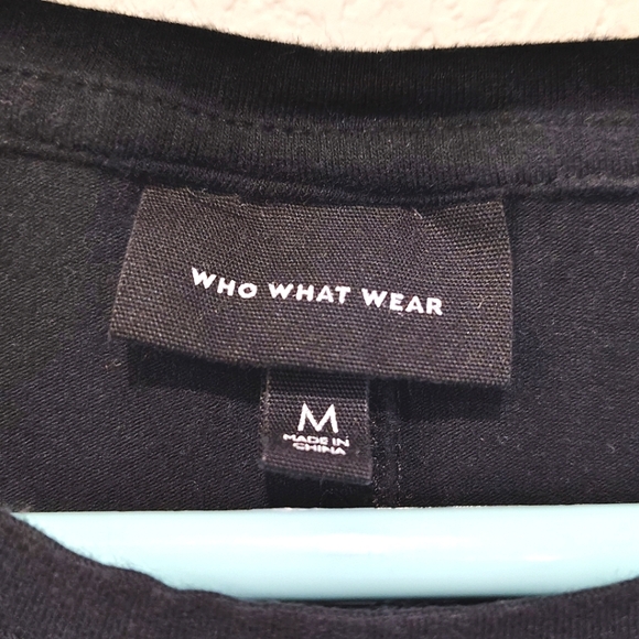 Who What Wear Black Short Sleeve Tee 95% Cotton - Picture 2 of 4